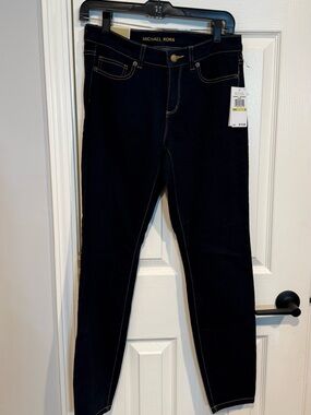 Michael Kors Navy Black Skinny Jeans with Contrast Stitching size 4